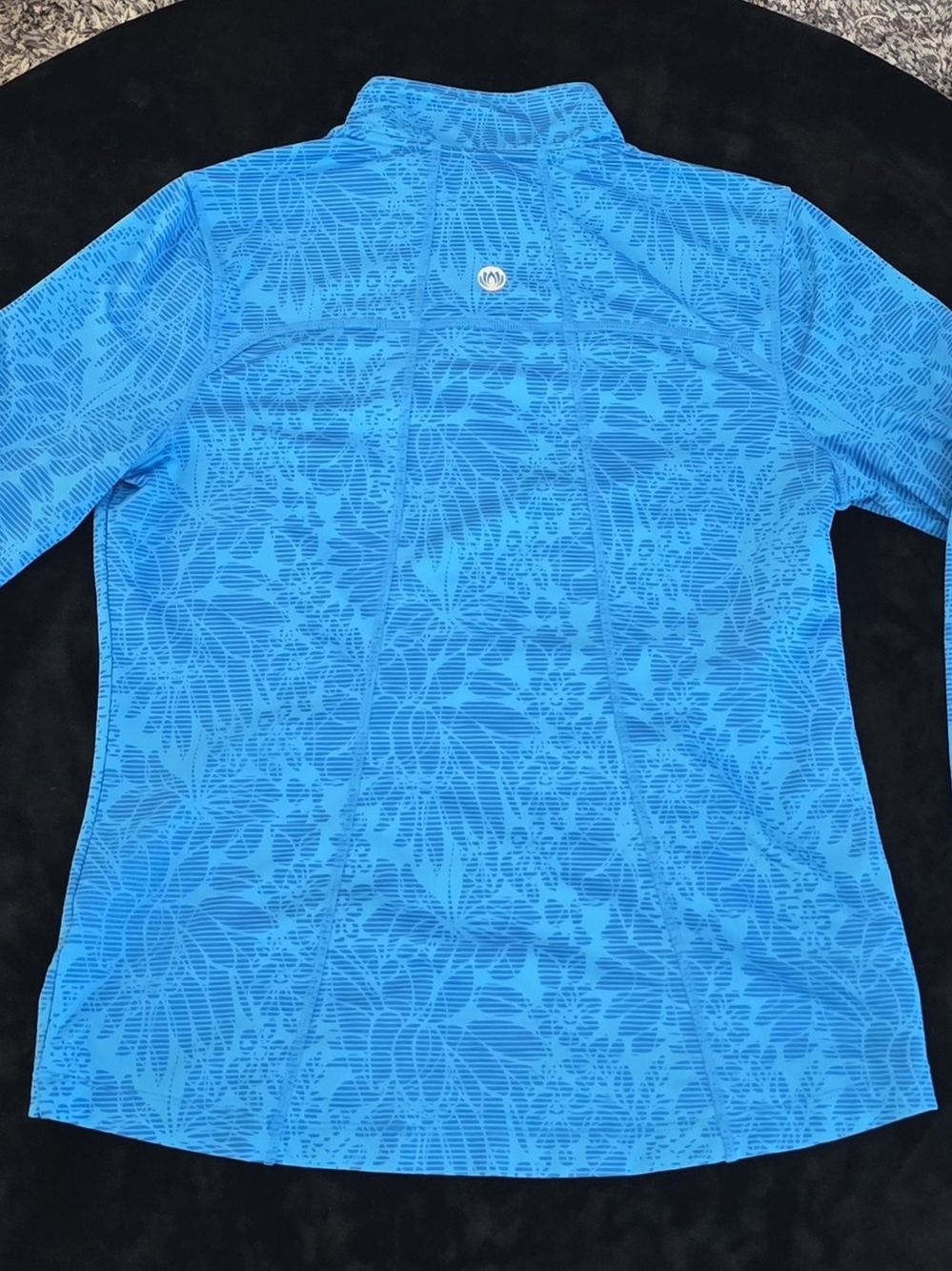 Women's Mondetta, Bright Blue Floral-Print Zip Activewear Jacket - Picture 2 of 12